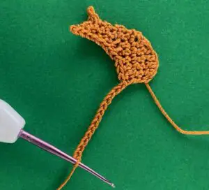 Crochet reverse kangaroo 2 ply chain for tail