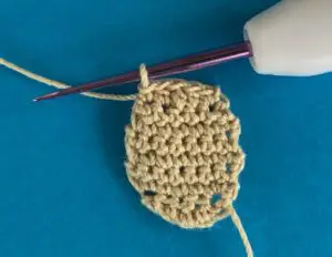Crochet sleeping baby 2 ply head