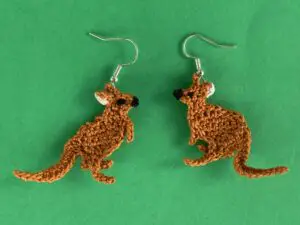 Finished crochet reverse kangaroo 2 ply group earrings landscape 1