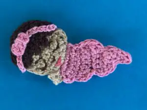 Finished crochet sleeping baby pattern 2 ply landscape