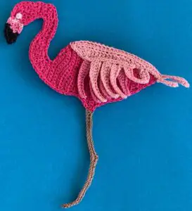 Crochet standing flamingo 2 ply eye