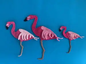 Finished crochet standing flamingo 2 ply group landscape 1