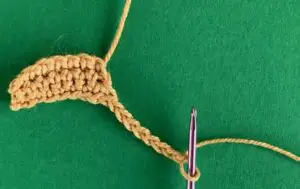 Crochet golden retriever 2 ply body row 3