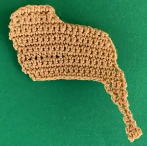 Crochet golden retriever 2 ply body with near back leg