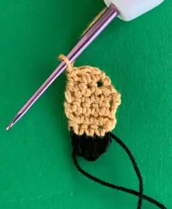 Crochet golden retriever 2 ply head