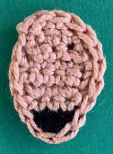 Crochet golden retriever 2 ply head neatened