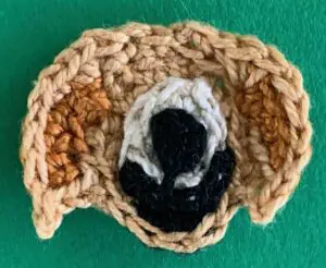 Crochet golden retriever 2 ply head with muzzle