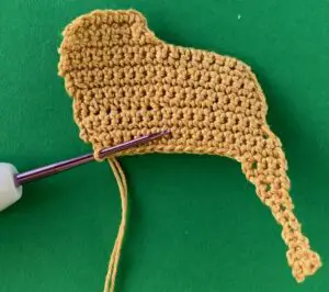 Crochet golden retriever 2 ply joining for tummy