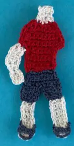 Crochet boy 2 ply first arm