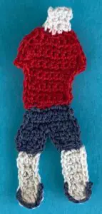 Crochet boy 2 ply shoe sides