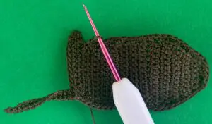 Crochet moose 2 ply body neatening row