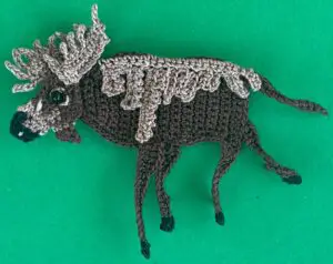 Crochet moose 2 ply body with head