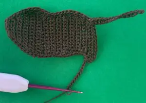 Crochet moose 2 ply chain for back leg