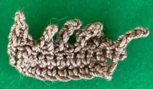 Crochet moose 2 ply front antler