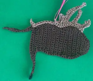Crochet moose 2 ply fur fourth piece
