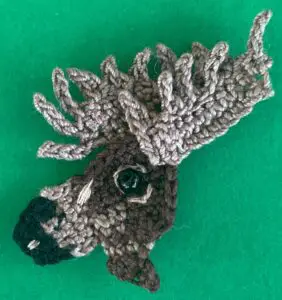 Crochet moose 2 ply head with antlers