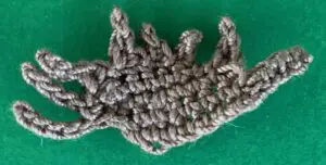 Crochet moose 2 ply second antler