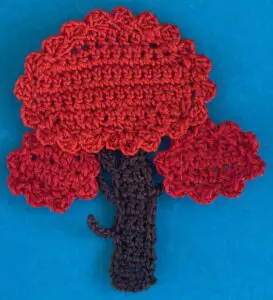 Crochet tree 2 ply trunk with medium leaves