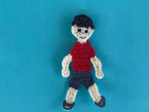 Finished crochet boy 2 ply landscape