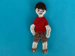 Finished crochet boy tutorial 4 ply landscape
