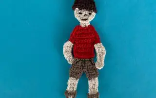 Finished crochet boy 4 ply landscape