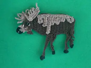 Finished crochet moose pattern 2 ply landscape