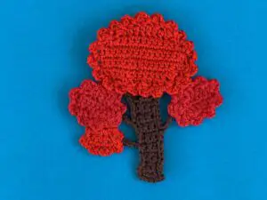 Finished crochet tree tutorial 4 ply landscape