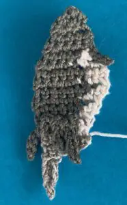 Crochet cockatiel 2 ply bottom of wing