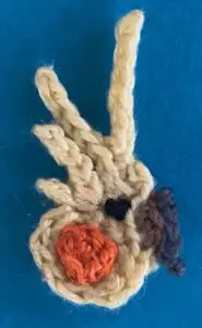 Crochet cockatiel 2 ply head with cheek