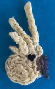 Crochet cockatiel 2 ply head with eye
