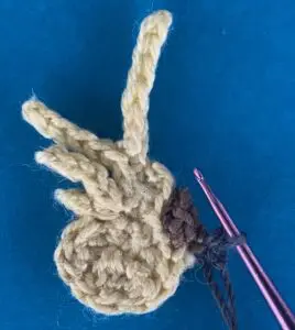 Crochet cockatiel 2 ply joining for beak second part