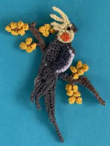 Crochet wattle 2 ply branch with wattle
