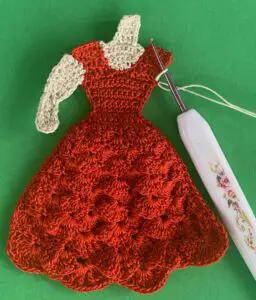 Crochet lady 2 ply joining for left arm