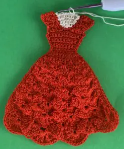 Crochet lady 2 ply joining for neck