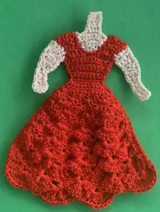Crochet lady 2 ply left arm