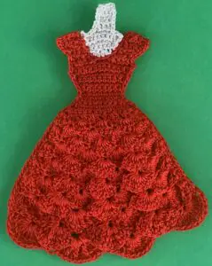 Crochet lady 2 ply neck neatened