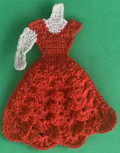 Crochet lady 2 ply right arm neatened