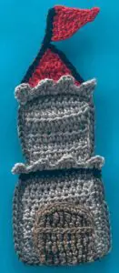 Crochet castle 2 ply door with chain
