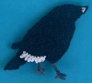 Crochet magpie 2 ply body with wing