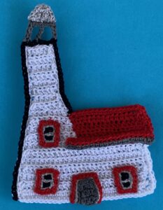 Crochet lighthouse 2 ply eaves stitched down