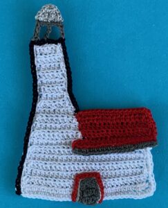 Crochet lighthouse 2 ply lighthouse with door