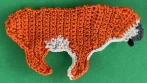 Crochet tiger 2 ply body bottom neatened