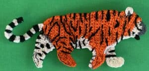 Crochet tiger 2 ply ear markings
