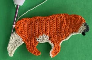 Crochet tiger 2 ply joining for tail