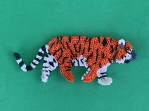 Finished crochet tiger tutorial 4 ply landscape