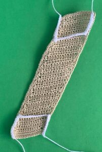 Crochet cricket pitch 2 ply pitch marking