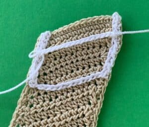 Crochet cricket pitch 2 ply popping crease
