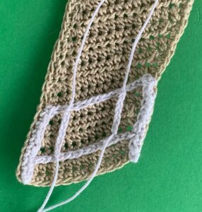 Crochet cricket pitch 2 ply side markings
