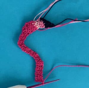 Crochet bending flamingo 2 ply neck