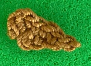 Crochet lizard 2 ply face marking